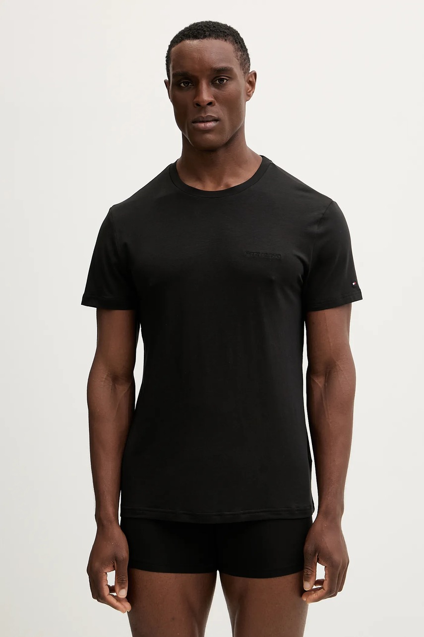 Levně Pyžamo Tommy Hilfiger pánské, černá barva, UM0UM03632