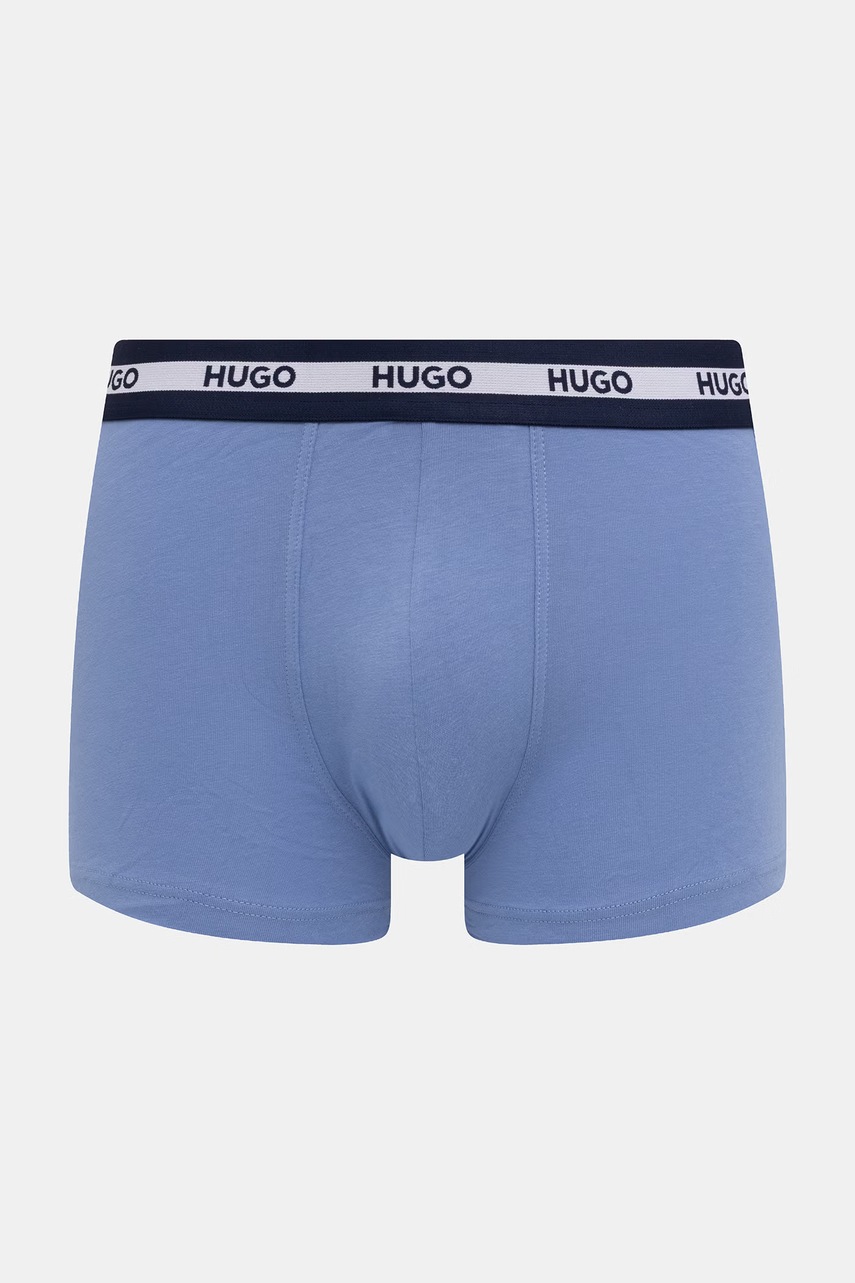 HUGO boxerky pánske s bavlnou TRUNK TR PLANET DES 3-pak