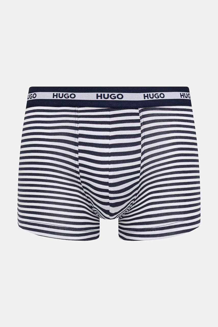HUGO boxerky pánske s bavlnou TRUNK TR PLANET DES 3-pak
