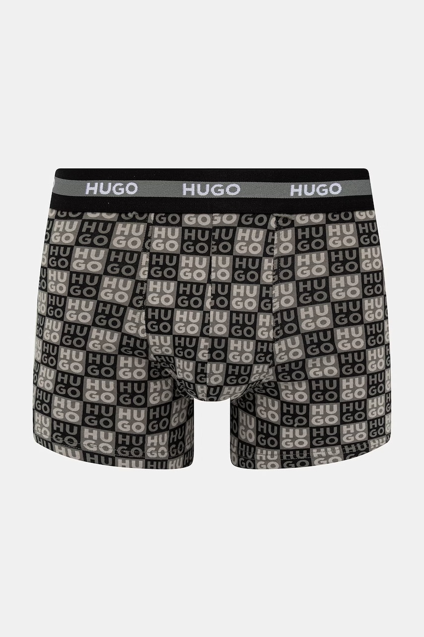 HUGO boxerky pánske s bavlnou TRUNK TR PLANET DES 3-pak
