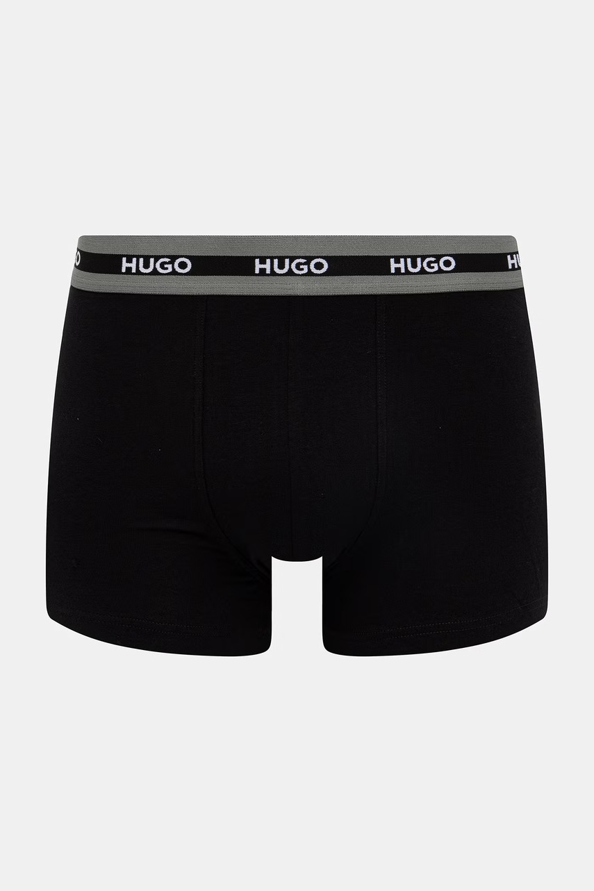 HUGO boxerky pánske s bavlnou TRUNK TR PLANET DES 3-pak