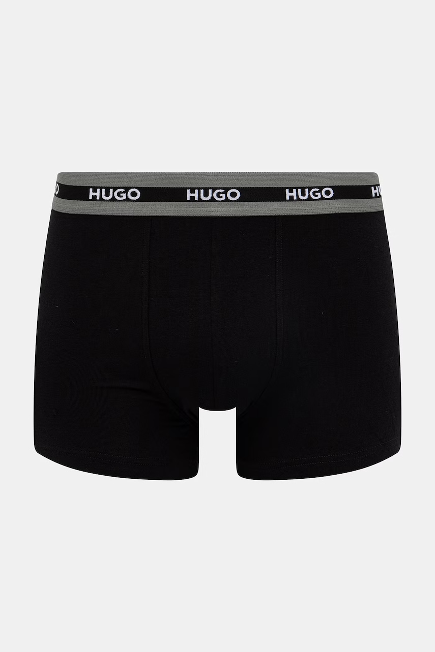 HUGO boxerky pánske s bavlnou TRUNK TR PLANET DES 3-pak