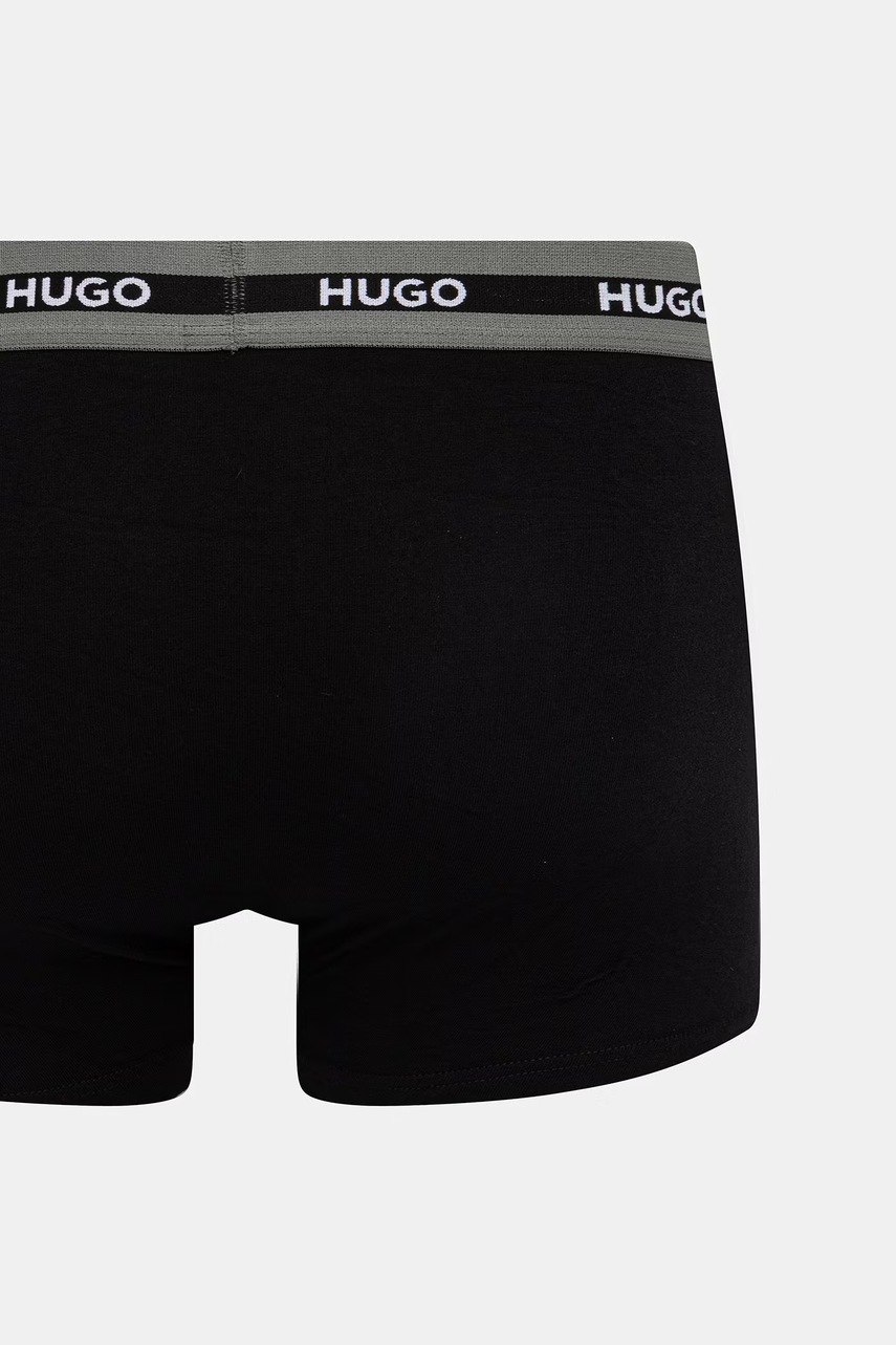 HUGO boxerky pánske s bavlnou TRUNK TR PLANET DES 3-pak