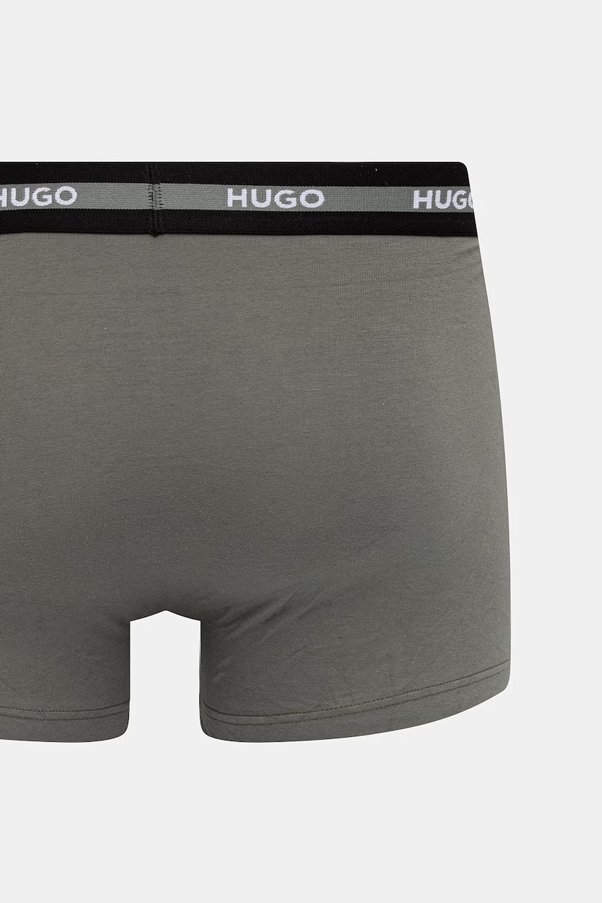 HUGO boxerky pánske s bavlnou TRUNK TR PLANET DES 3-pak