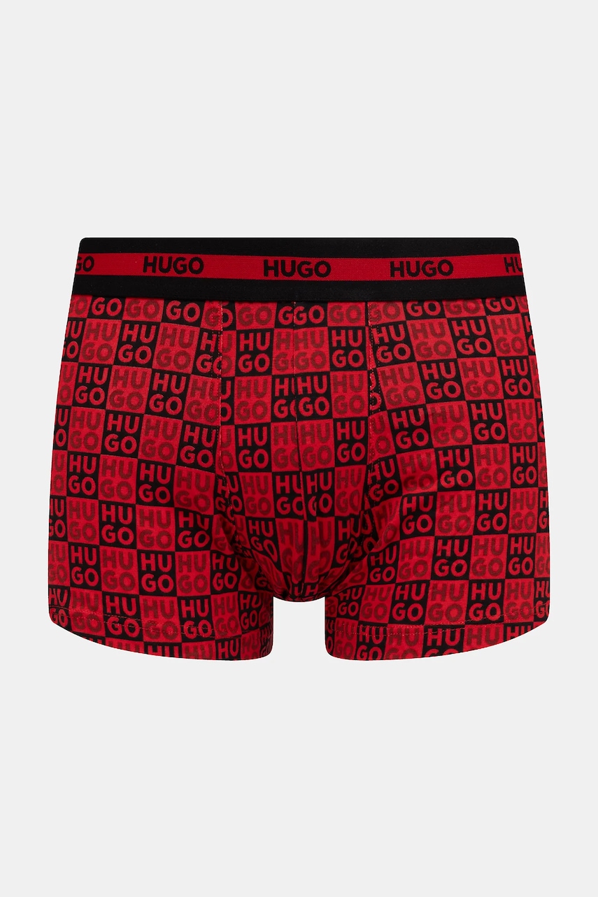 HUGO boxerky pánske s bavlnou TRUNK TR PLANET DES 3-pak