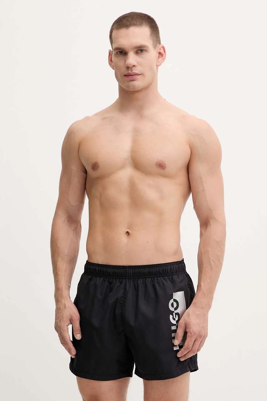 HUGO pantaloni scurti de baie culoarea negru, 50549864