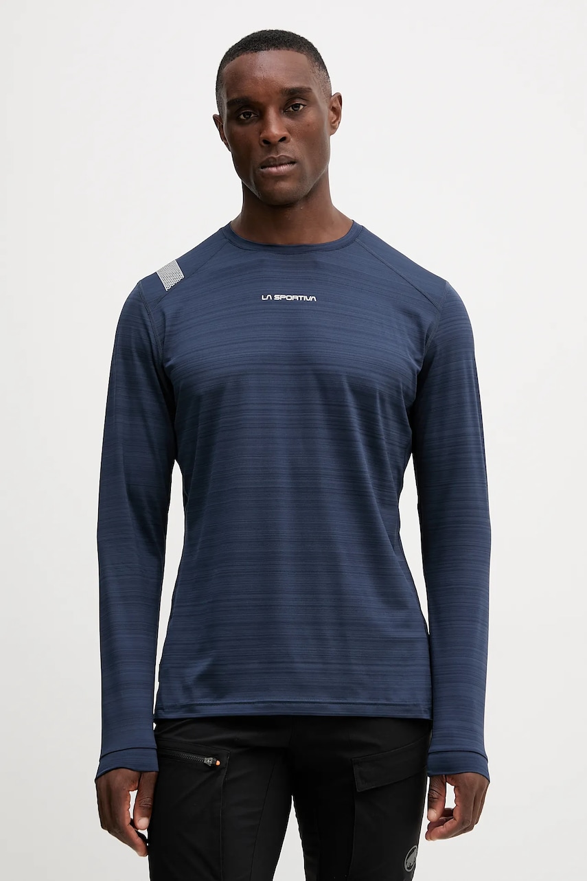 LA Sportiva longsleeve sport Tour culoarea bleumarin, cu imprimeu, ZASL017