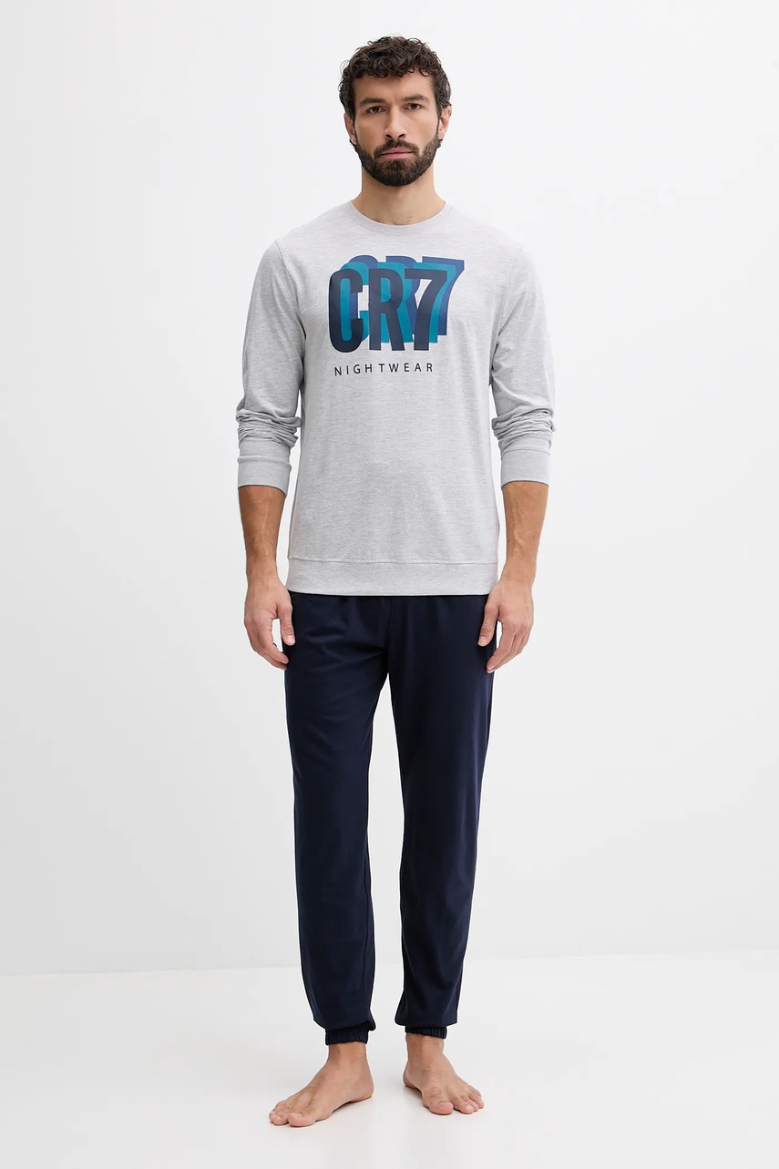 CR7 Cristiano Ronaldo pijama culoarea gri, cu imprimeu, 8730.42.1050