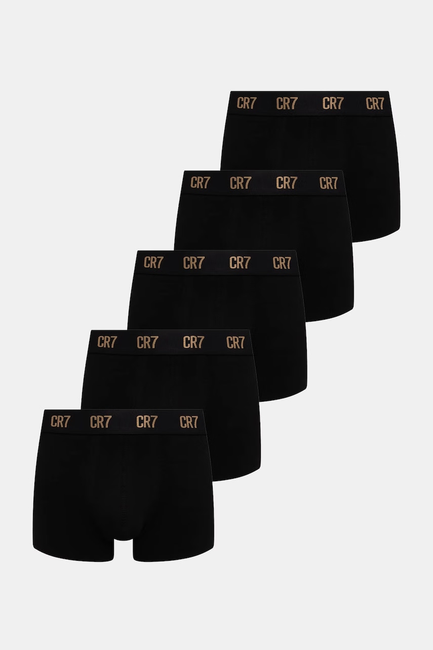 CR7 Cristiano Ronaldo bokserki dopasowane męskie bawełniane z elastanem 5-pack