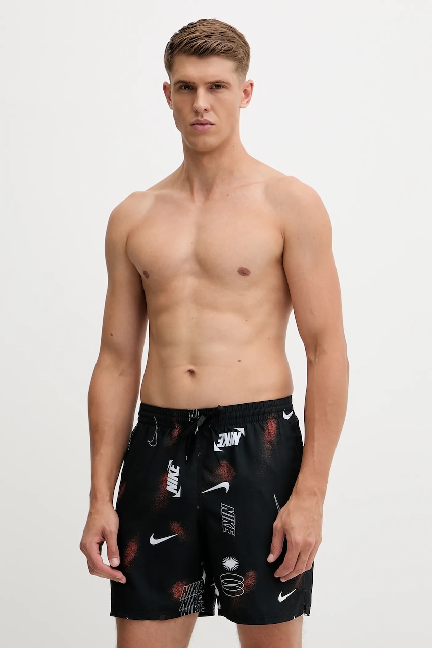Nike pantaloni scurți de baie culoarea negru, NESSF563