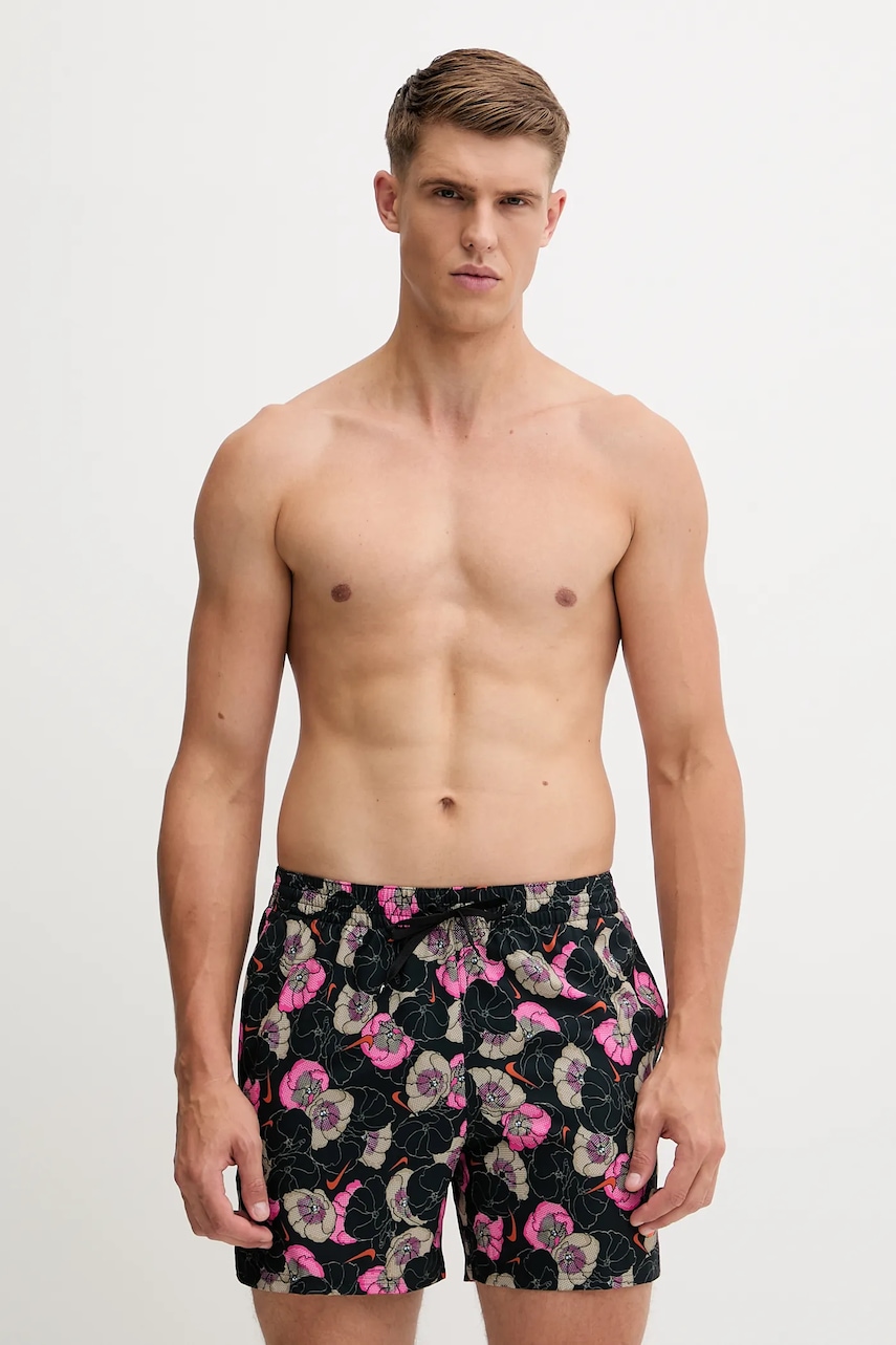 Nike pantaloni scurți de baie culoarea negru, NESSF565