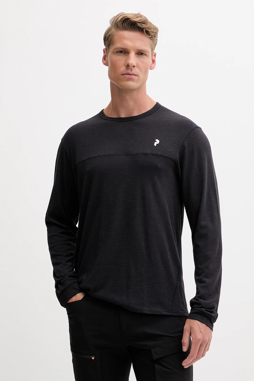 Peak Performance hanorac Trail culoarea negru, uni, G79813