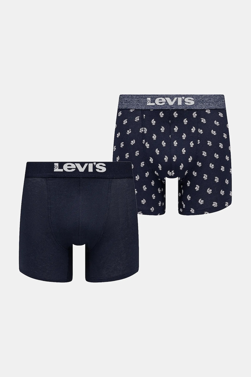 Levně Boxerky Levi's 2-pack tmavomodrá barva, 37149-1170