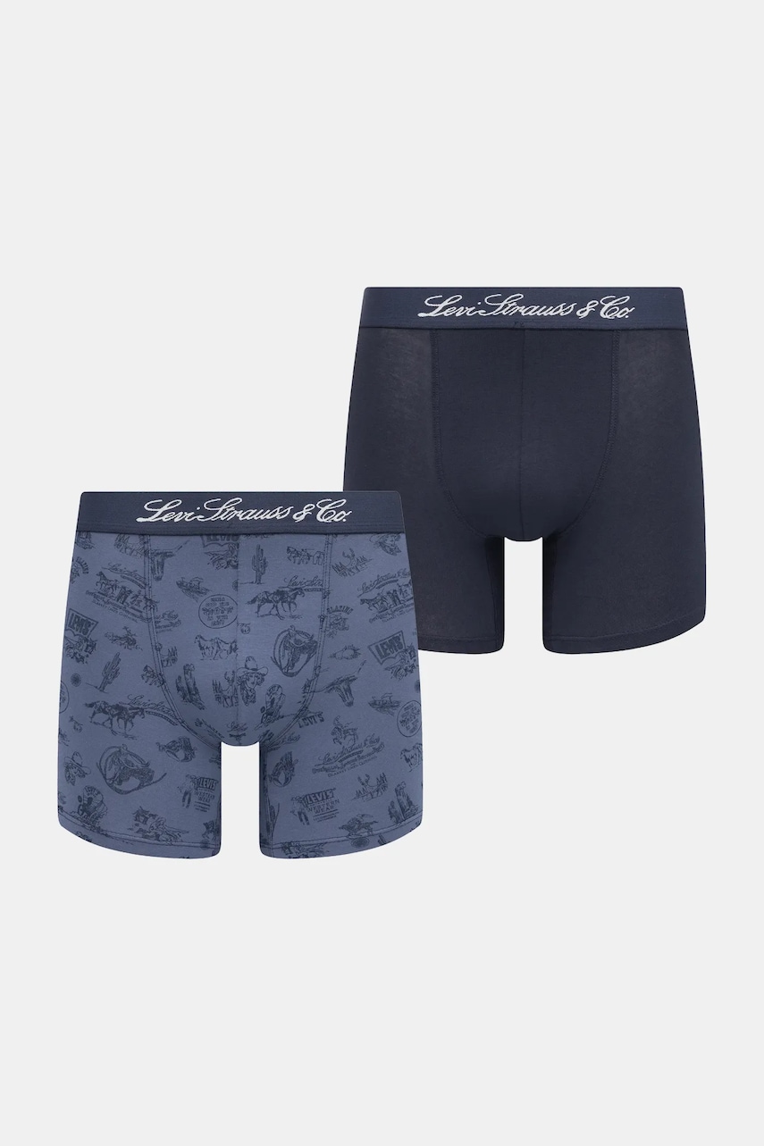 Levi's boxeri 2-pack culoarea bleumarin, 37149-1182