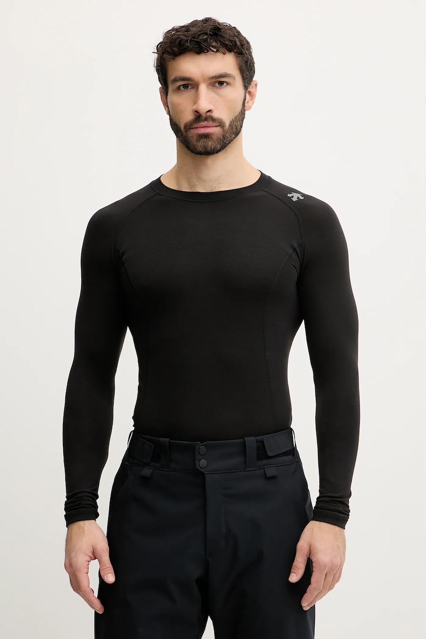 Descente longsleeve funcțional BASE LAYER TOP culoarea negru, DW5FUD01MU