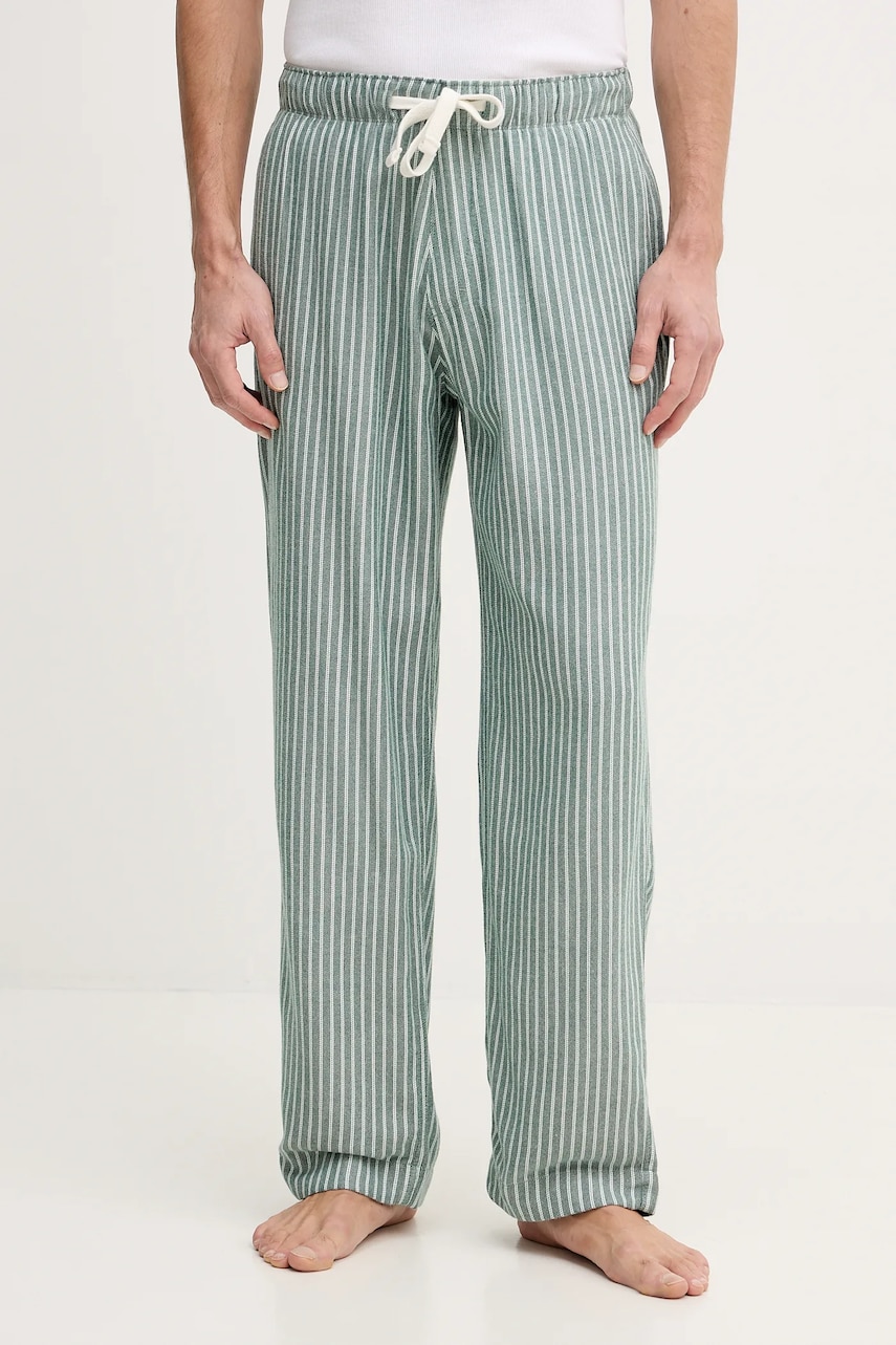 Abercrombie & Fitch pantaloni de pijama culoarea verde, cu imprimeu, KI113-5006-304