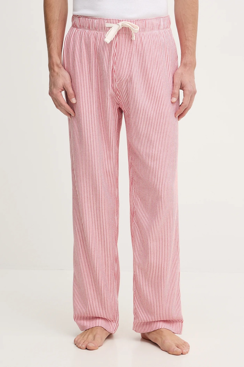Abercrombie & Fitch pantaloni de pijama culoarea roșu, cu imprimeu, KI113-5008-504