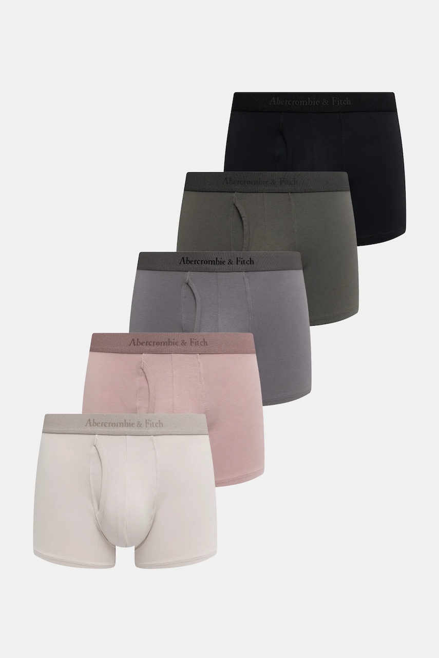 Abercrombie & Fitch boxeri 5-pack culoarea bej, KI114-4030-130