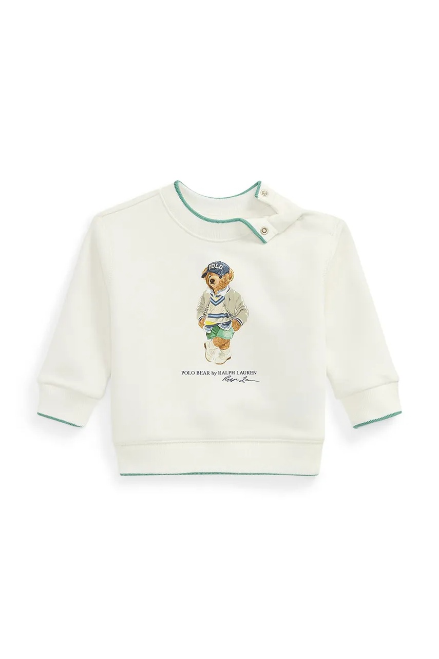 Levně Mikina Polo Ralph Lauren bílá barva, s potiskem, 320971483001
