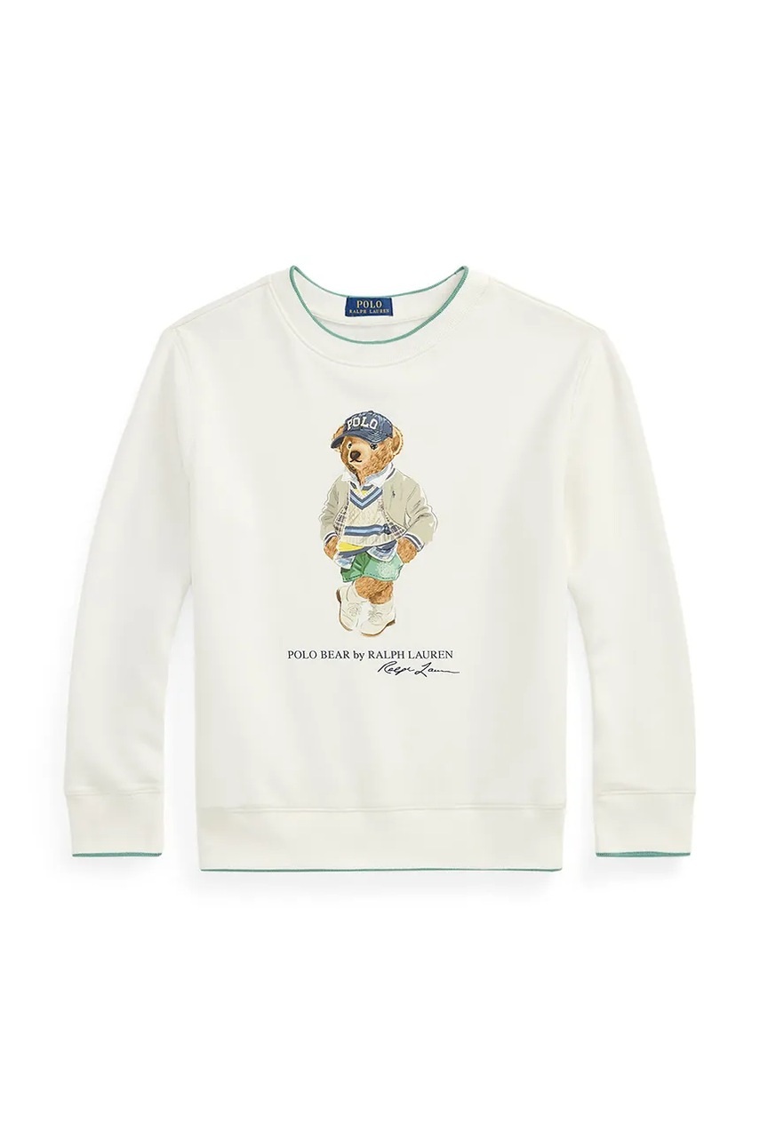Levně Mikina Polo Ralph Lauren bílá barva, hladká, 323971483001