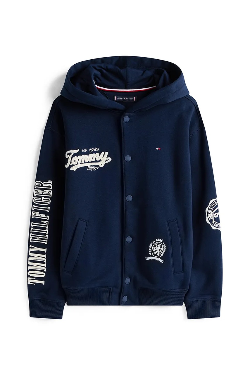 Кофта Tommy Hilfiger цвет синий с капюшоном KB0KB09752