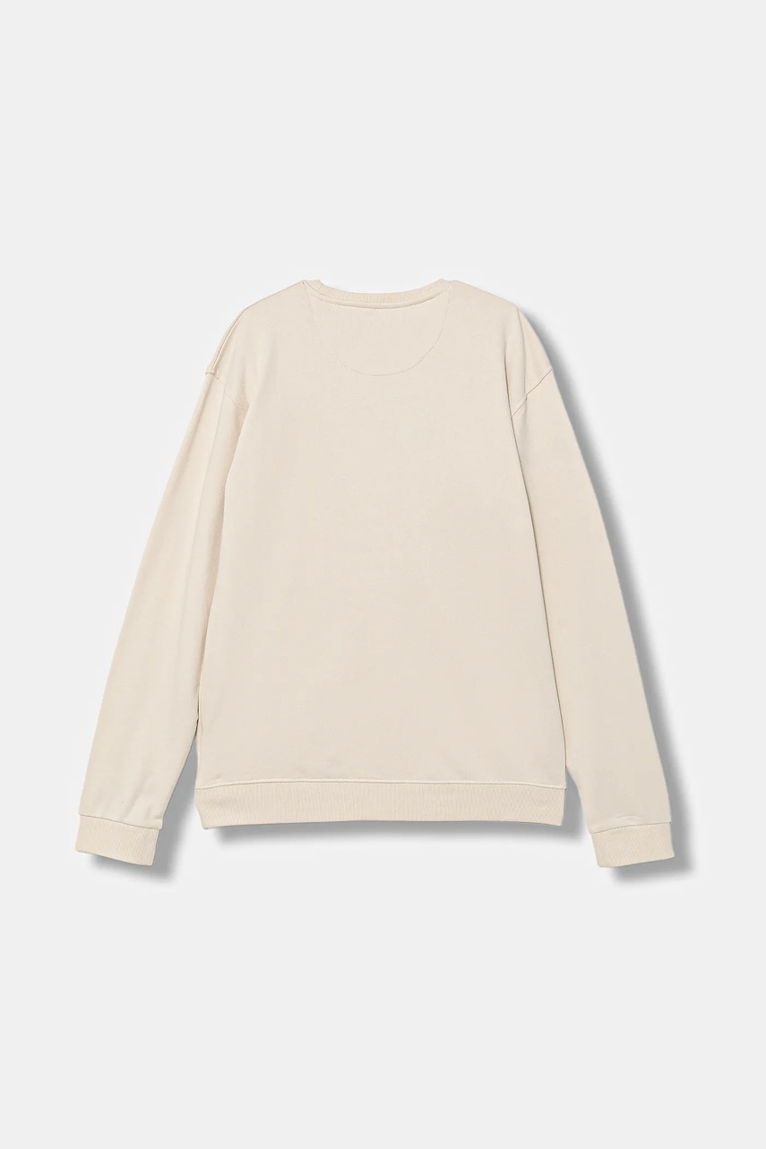 Детская хлопковая кофта Guess цвет бежевый с принтом L5YQ21 KAD74