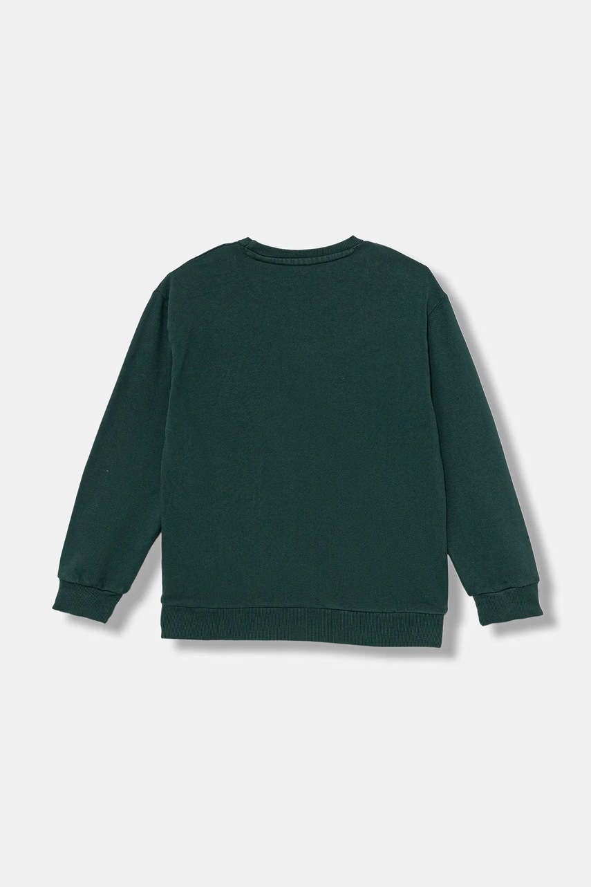 Детская хлопковая кофта Guess цвет зелёный с аппликацией L5YQ22 KAV34