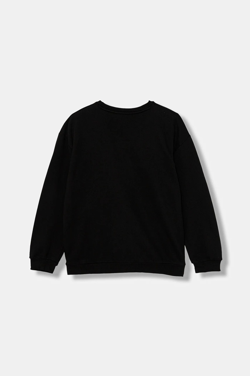 Детская хлопковая кофта Guess цвет чёрный с аппликацией L5YQ22 KAV34