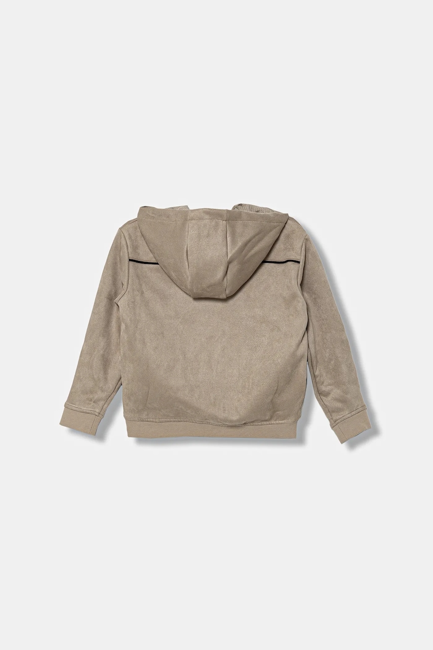 Детская кофта Guess цвет бежевый с капюшоном однотонная L5YQ23 KCJY2 Детская кофта Guess цвет бежевый с капюшоном однотонная L5YQ23 KCJY2