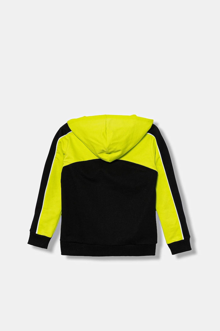 Дитяча бавовняна кофта Guess колір чорний з капюшоном візерунок N5YQ02 KA6R4 Дитяча бавовняна кофта Guess колір чорний з капюшоном візерунок N5YQ02 KA6R4