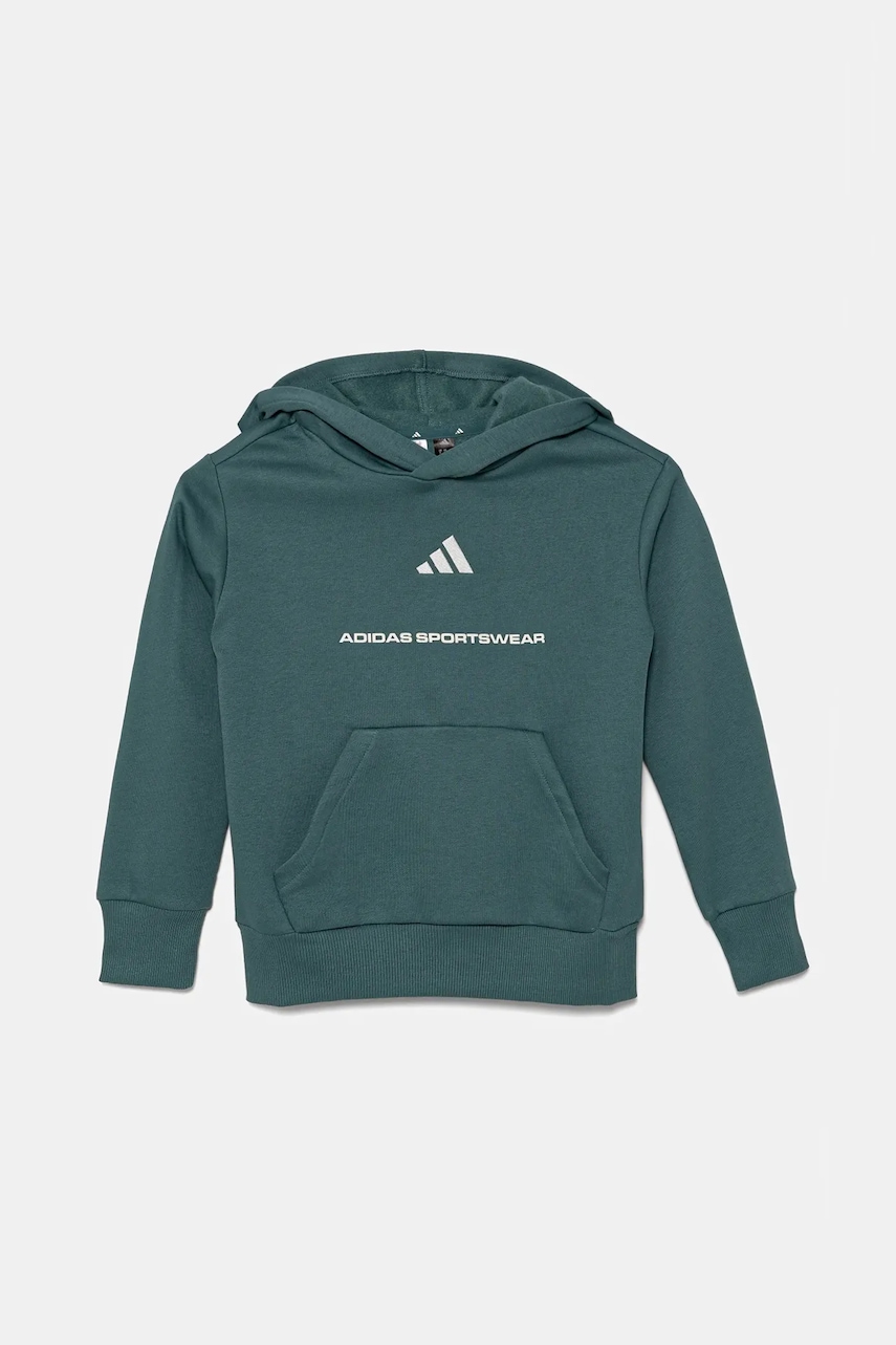 Детская кофта adidas цвет зелёный с капюшоном с принтом KC2804 Детская кофта adidas цвет зелёный с капюшоном с принтом KC2804