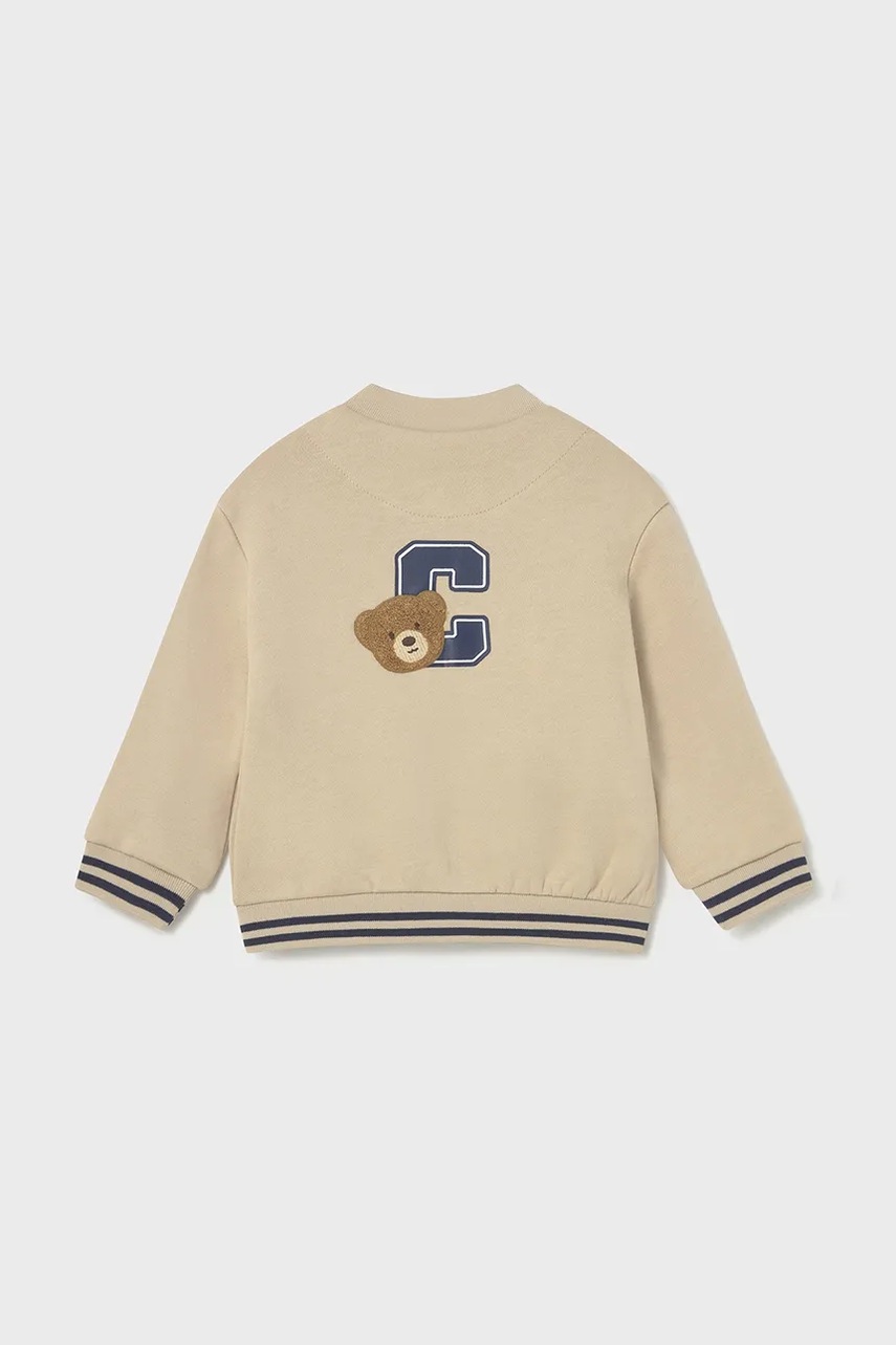 Детская кофта Mayoral цвет бежевый с аппликацией 2426