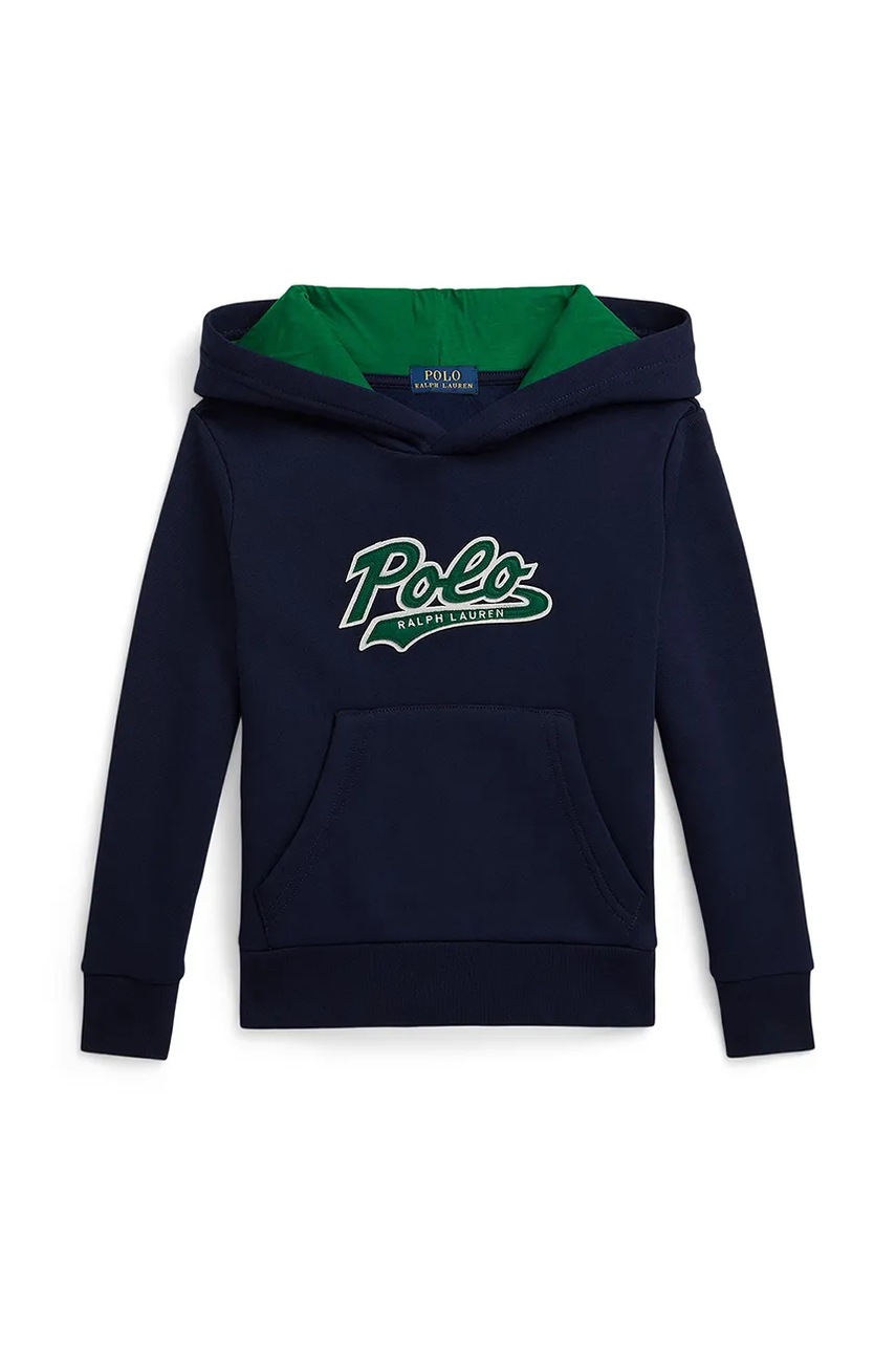 Детская кофта Polo Ralph Lauren цвет синий с капюшоном с принтом 322979467001 Детская кофта Polo Ralph Lauren цвет синий с капюшоном с принтом 322979467001