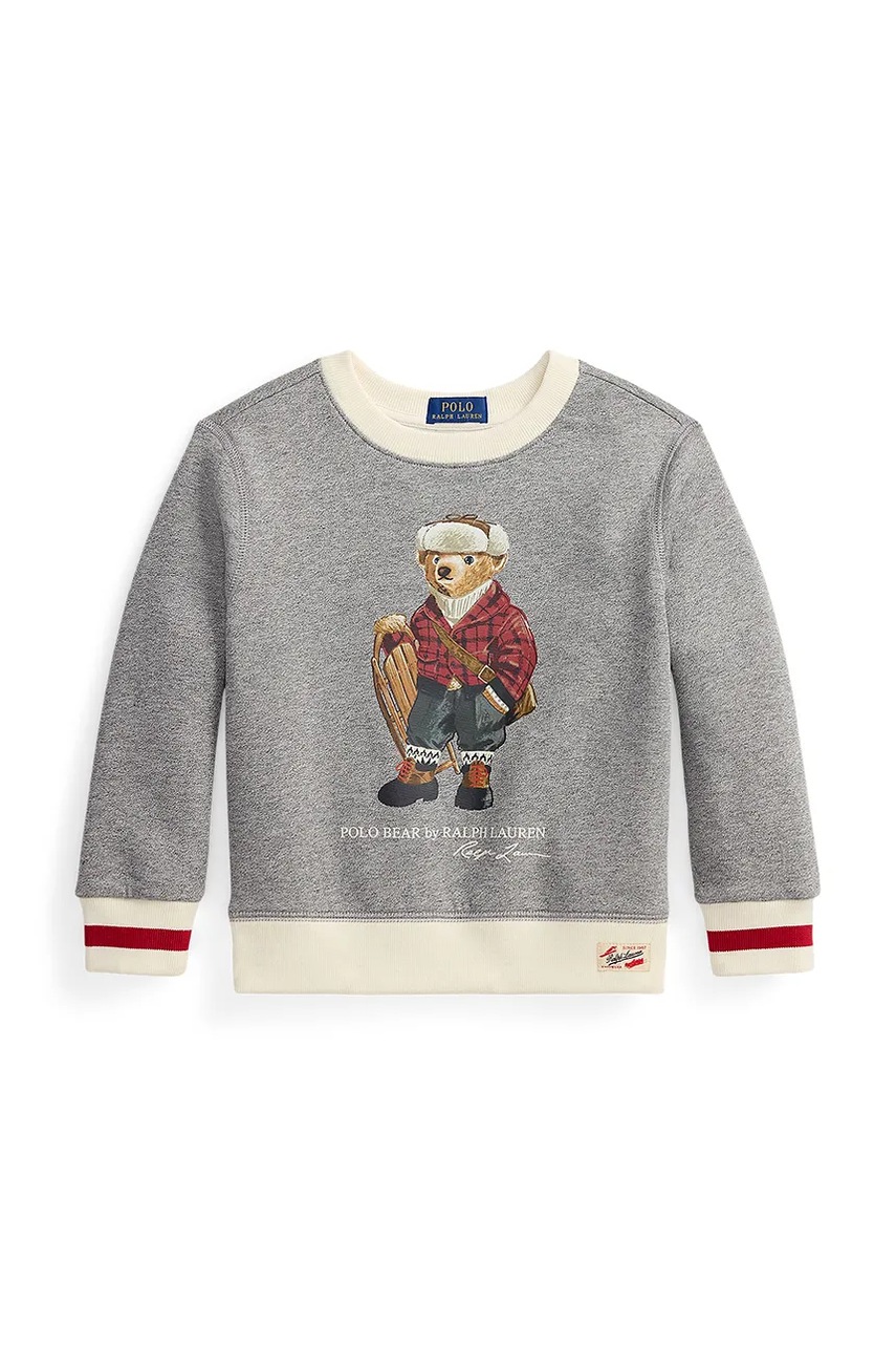Детская кофта Polo Ralph Lauren цвет серый с принтом 322981263001