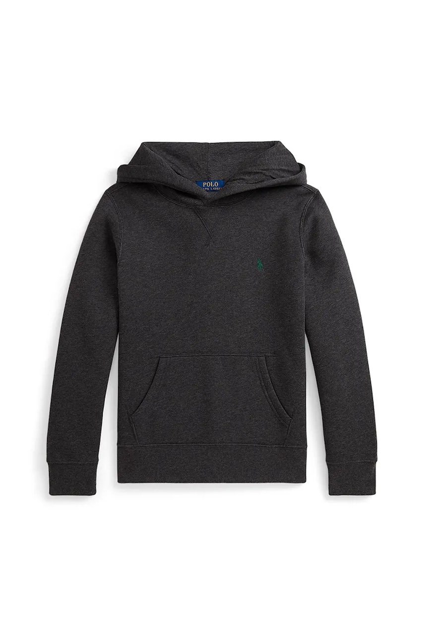 Levně Mikina Polo Ralph Lauren šedá barva, s kapucí, hladká, 323749954061