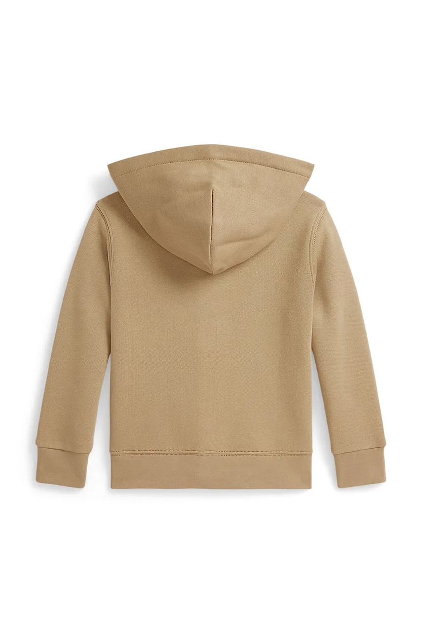 Детская кофта Polo Ralph Lauren цвет бежевый с капюшоном однотонная 322799360055 Детская кофта Polo Ralph Lauren цвет бежевый с капюшоном однотонная 322799360055