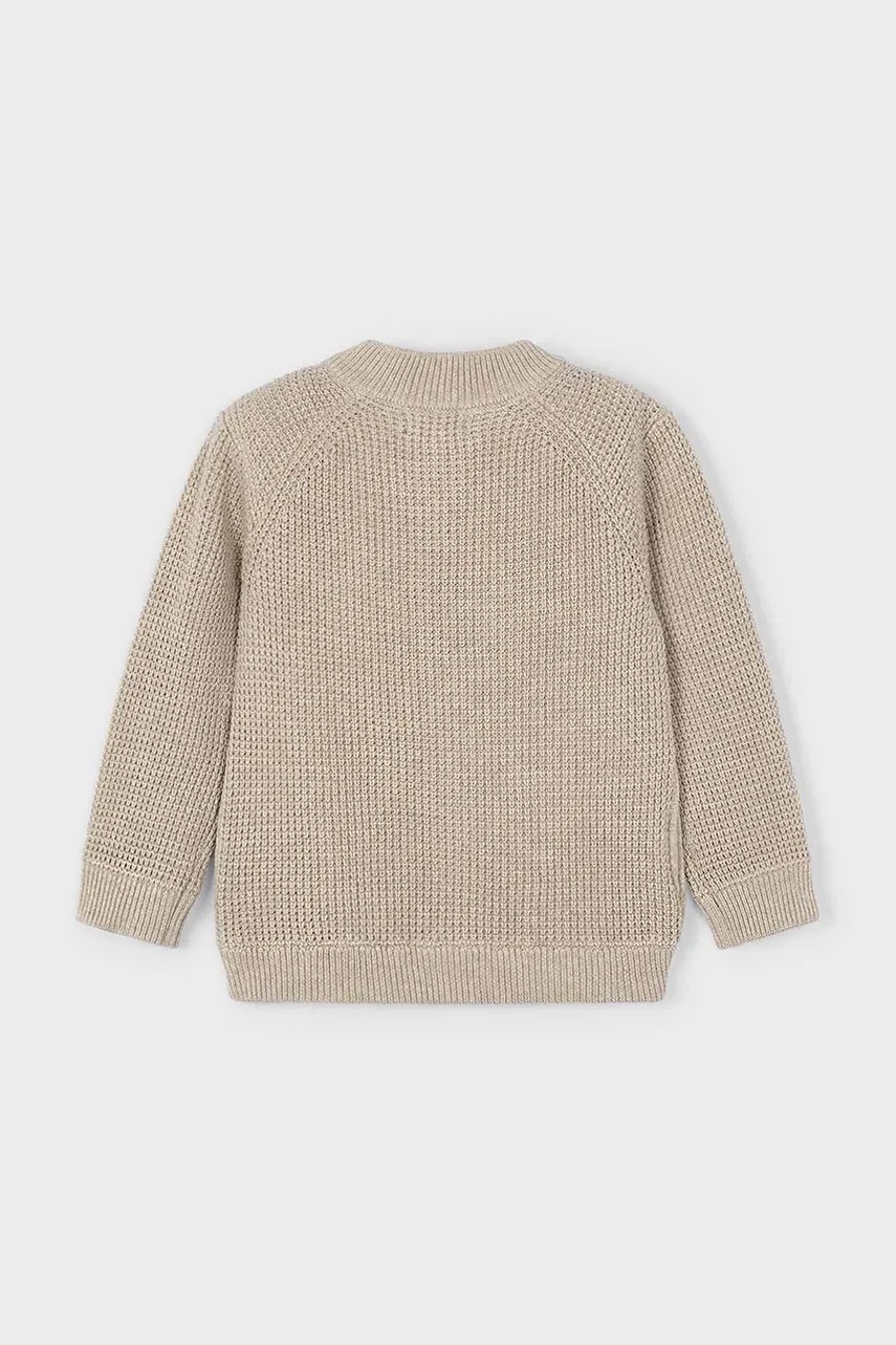 Детский хлопковый кардиган Mayoral цвет бежевый 4385