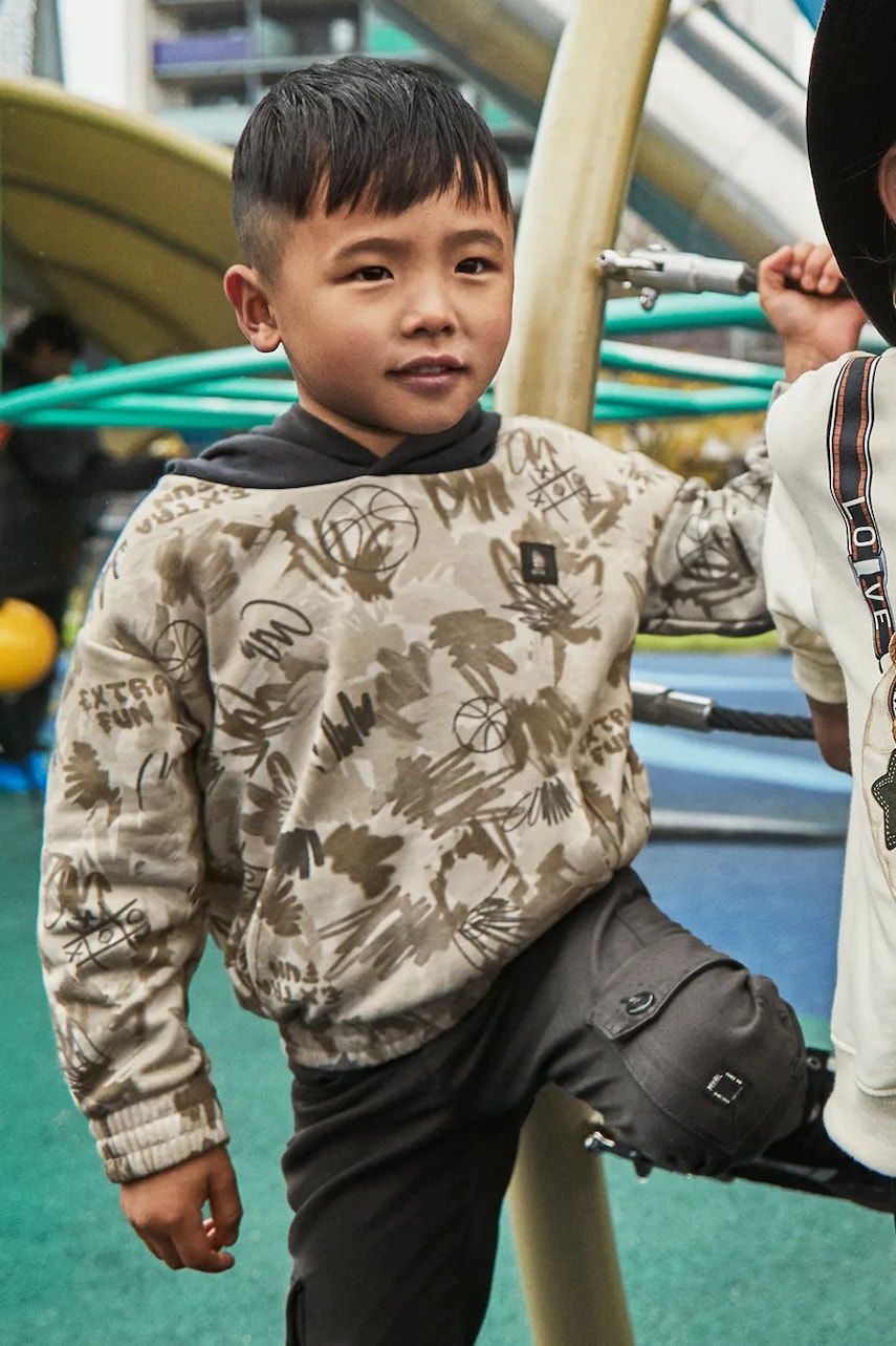 Mayoral bluză culoarea bej, cu glugă, 4403