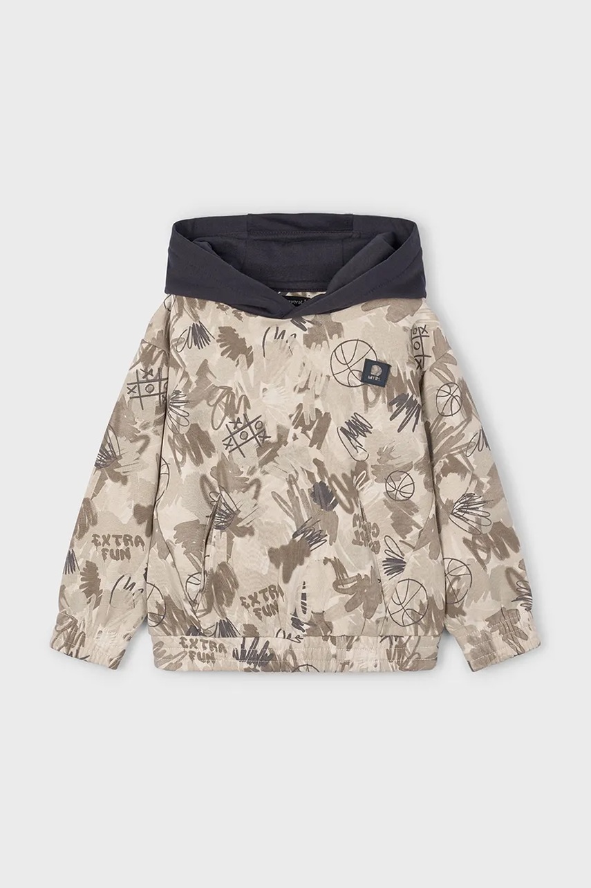 Кофта Mayoral цвет бежевый с капюшоном 4403