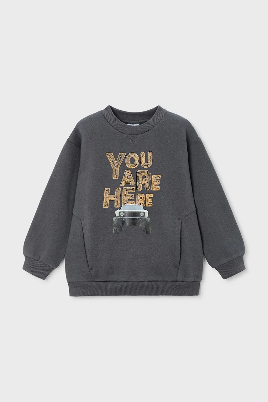 Mayoral bluză copii culoarea gri, cu imprimeu, 4404