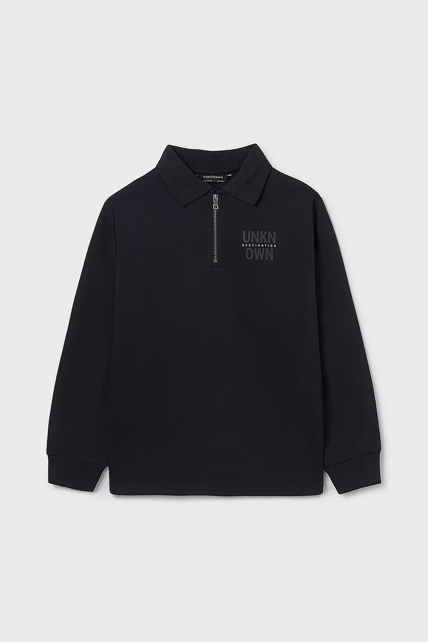 Mayoral bluză culoarea negru, cu imprimeu, 7408