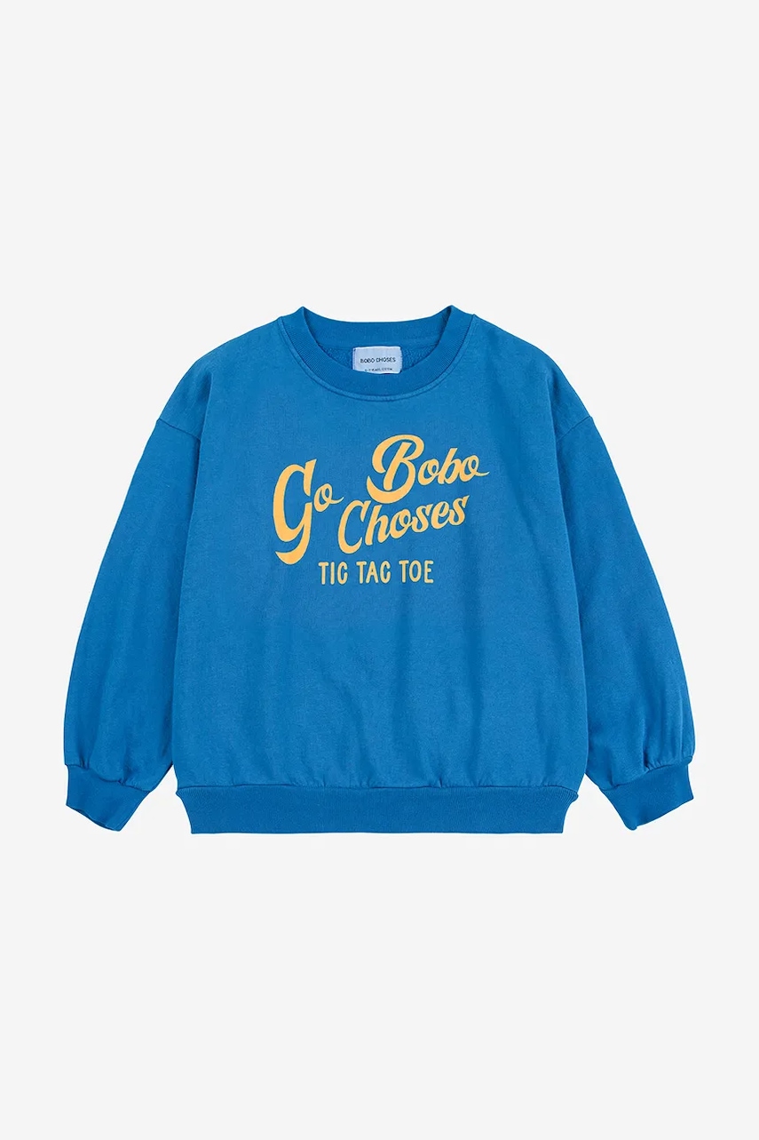 Детская хлопковая кофта Bobo Choses Go Bobo узор 225AC028 Детская хлопковая кофта Bobo Choses Go Bobo узор 225AC028