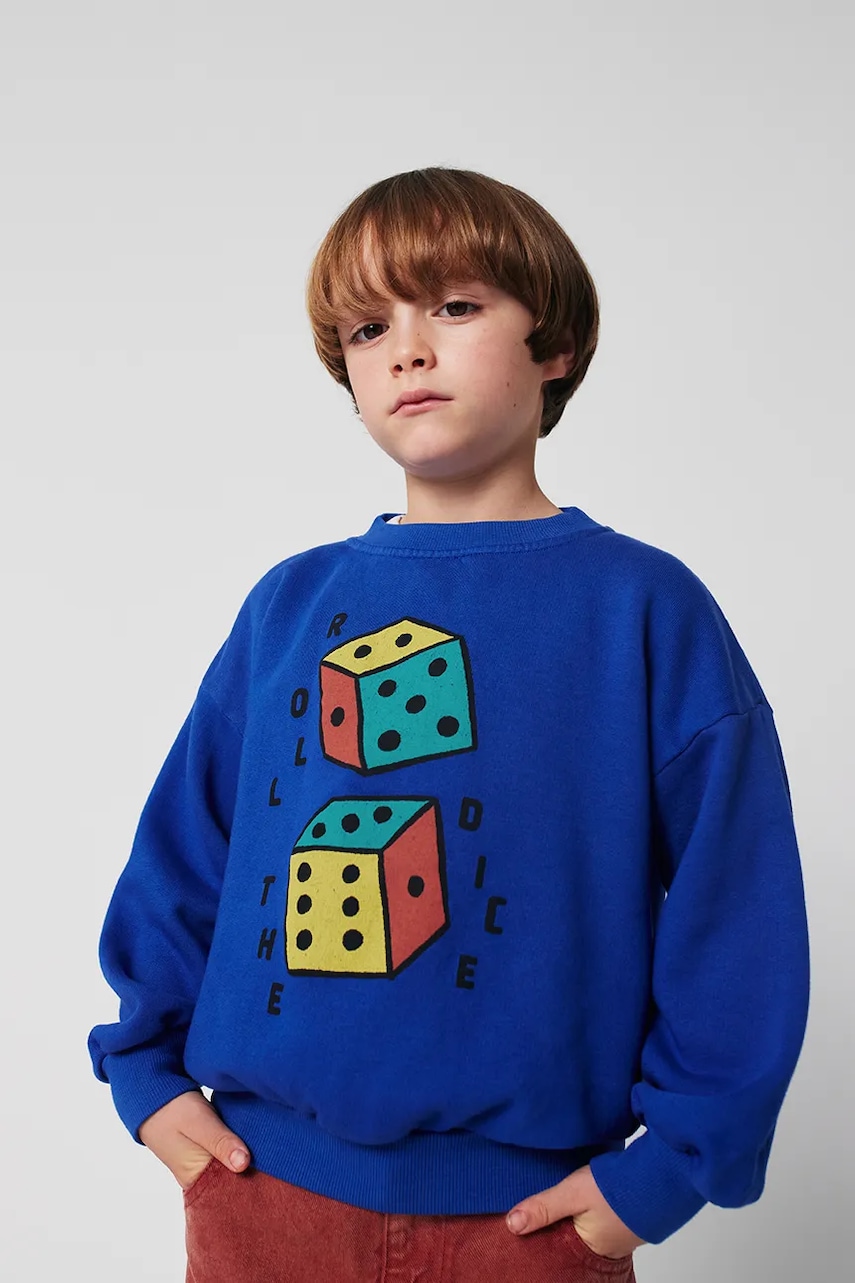 Bobo Choses hanorac de bumbac pentru copii Roll The Dice cu imprimeu, 225AC030