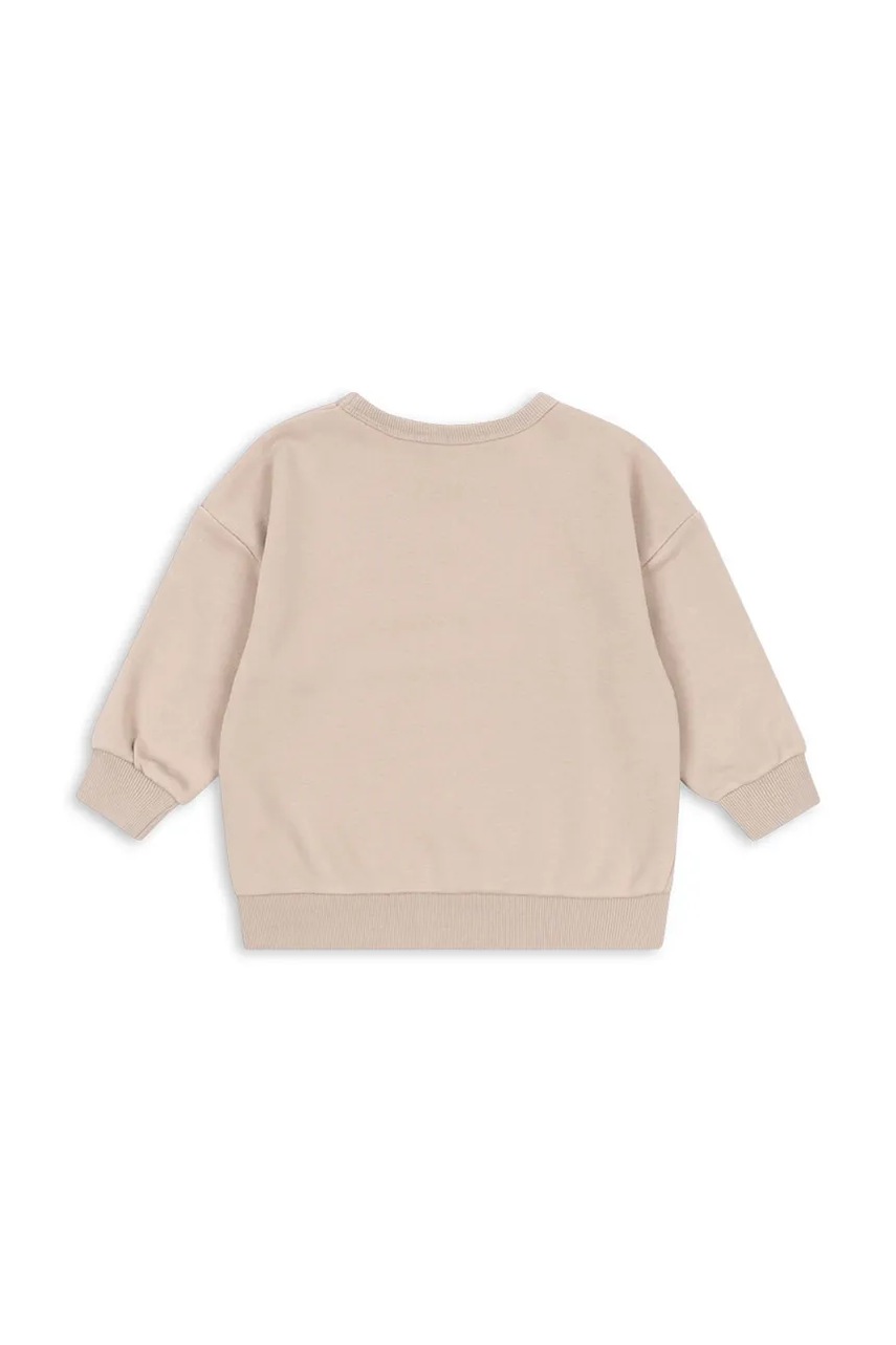 Детская кофта с хлопком Konges Sløjd LOU SWEAT SHIRT OCS цвет бежевый с принтом KS103868