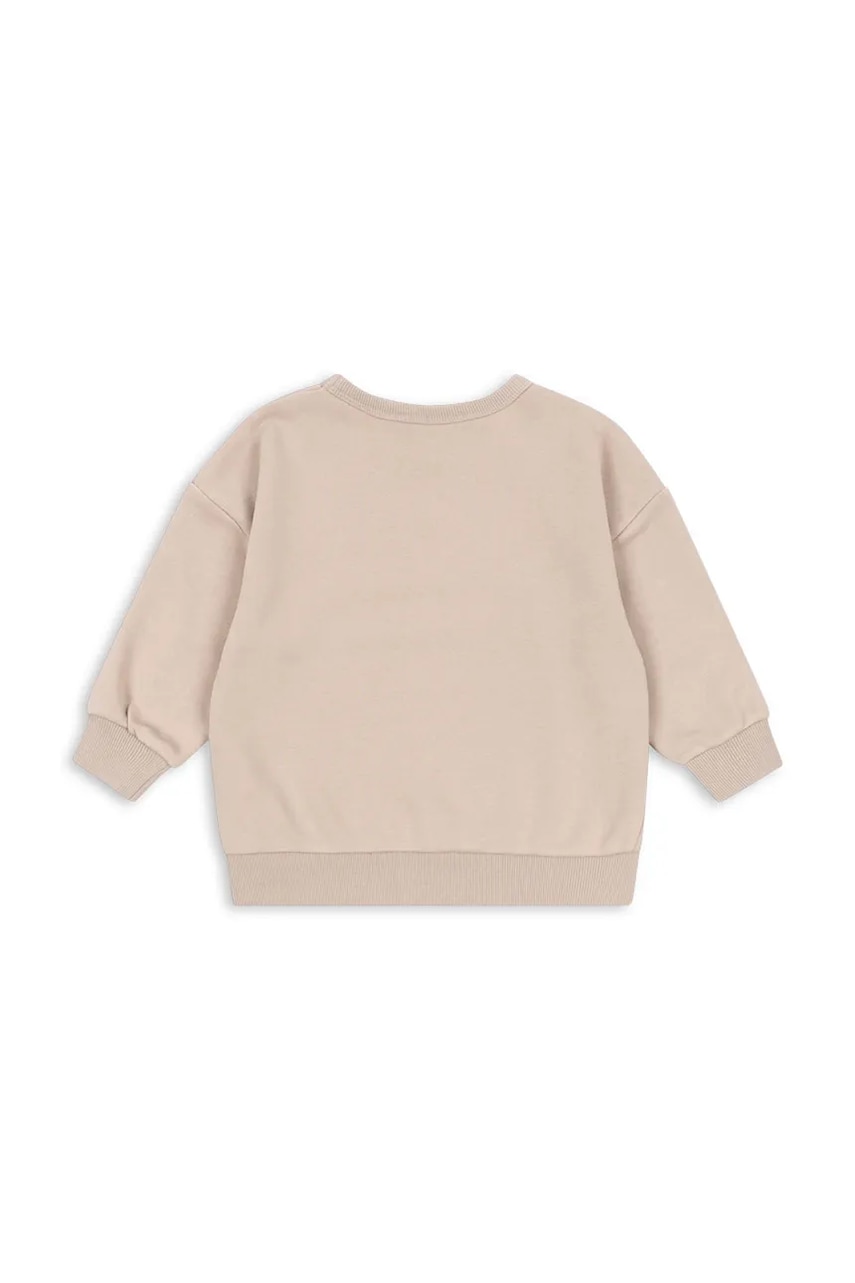 Детская кофта с хлопком Konges Sløjd LOU SWEAT SHIRT OCS цвет бежевый с принтом KS103868 Детская кофта с хлопком Konges Sløjd LOU SWEAT SHIRT OCS цвет бежевый с принтом KS103868
