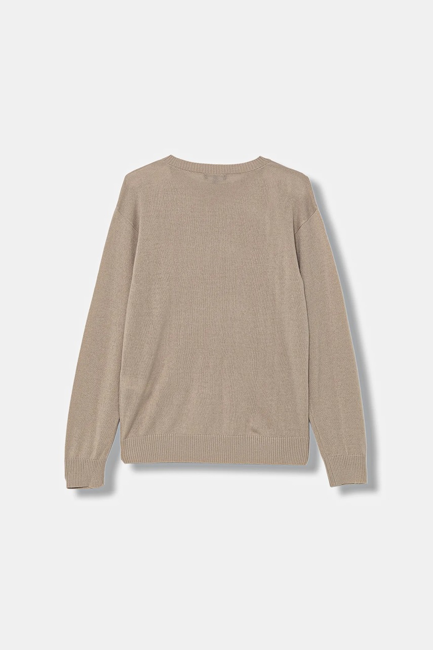 Детский шерстяной свитер Emporio Armani цвет бежевый лёгкий EB000808 AF18839 Детский шерстяной свитер Emporio Armani цвет бежевый лёгкий EB000808 AF18839