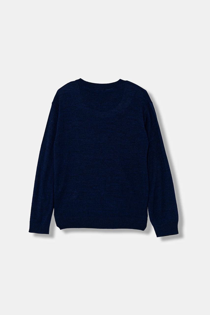 Детский шерстяной свитер Emporio Armani цвет синий лёгкий EB000808 AF18839 Детский шерстяной свитер Emporio Armani цвет синий лёгкий EB000808 AF18839