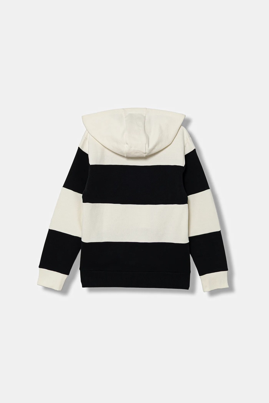 Детская хлопковая кофта Emporio Armani цвет синий с капюшоном узор EB000770 AF16135 Детская хлопковая кофта Emporio Armani цвет синий с капюшоном узор EB000770 AF16135