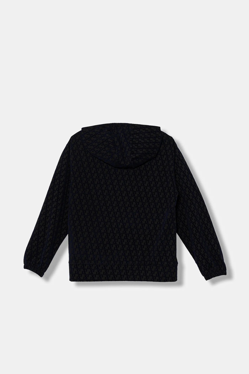 Детская кофта Emporio Armani цвет синий с капюшоном узор EB000468 AF16154