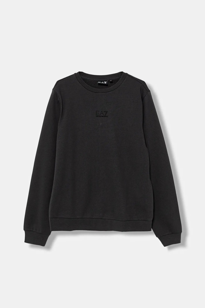 EA7 Emporio Armani bluză copii culoarea gri, uni, 7B000161 AF10368